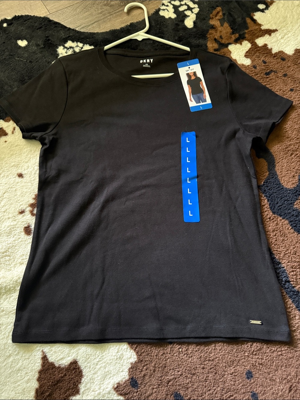 DKNY Black Short-Sleeve Crewneck Tee